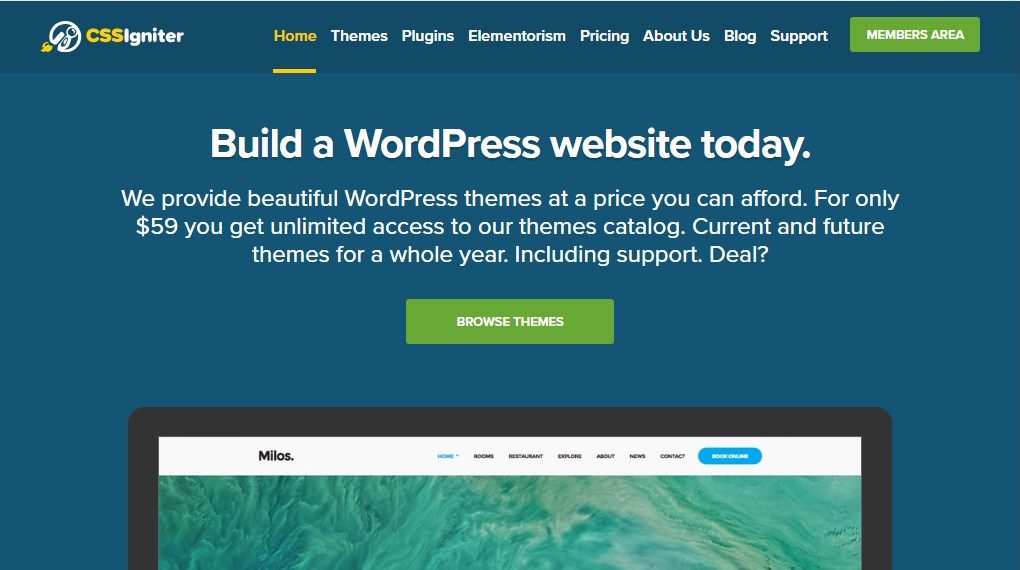 CSSIgniter WordPress Themes Plugins